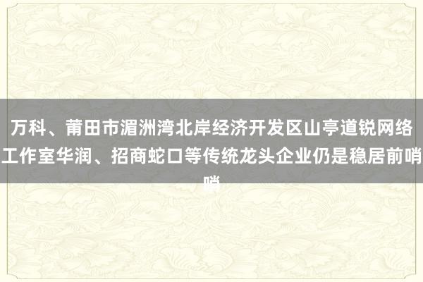 万科、莆田市湄洲湾北岸经济开发区山亭道锐网络工作室华润、招商蛇口等传统龙头企业仍是稳居前哨